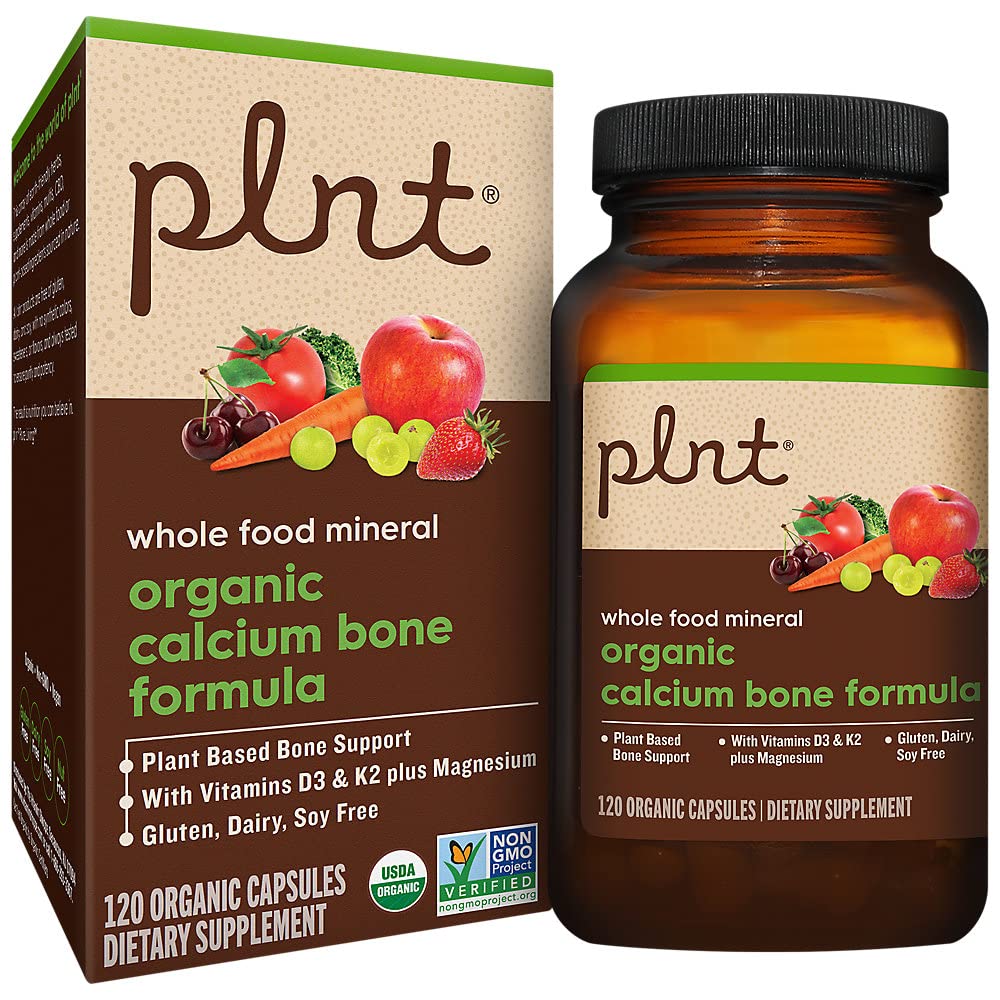 Organické kalcium Bone Formula a" Rastlinné kosti na podporu s vitamínmi D3, K2, a horčík (120 organické kapsuly)