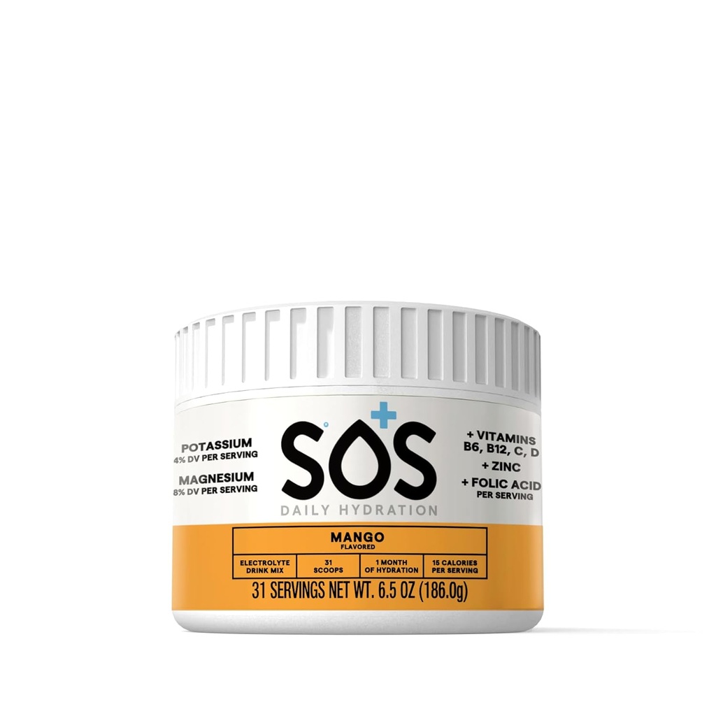 SOS Hydration Electrolyte Drink Mix (31 Servings) 