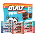 Postavený bar, Puff Protein Bars, Odrodové balenie, Kolagén, On-the-go Snacks, Breakfast Bar, Mixed Sampler, 12 Balenie
