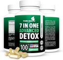 Extra sila Fast Acting 7-in-ONE Advanced Formula - Full Body Cleanse - Detox & Pečeň Čistenie - Detox & Pečeň Oprava, Všetky prírodné toxíny Odstraňovač, Zdravé čistenie Podpora pre pečeň (100 Kapsule)