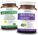 Intestinálna Guard & Gut Complex (2-Month Supply) Gut Guard Combo - Intestinálna Guard (120 Kapsule) Silná prírodná formula & Gut Complex (120 Kapsule) Prírodná Candida Podpora - All-in-one Podpora