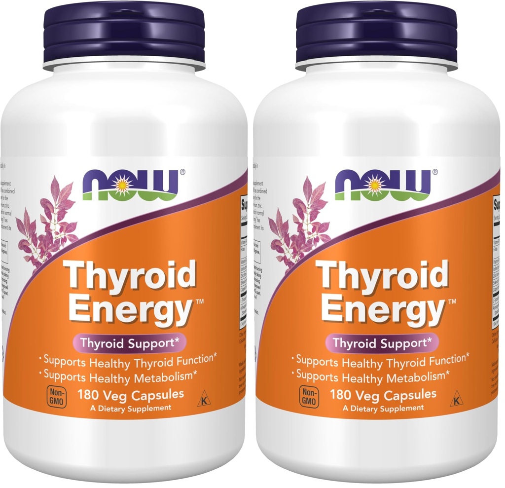 TERAZ Potraviny Doplnky, tyreoid EnergyTM, jód a tyrozín Plus selén, zinok a meď, 180 Veg kapsuly (Stock of 2)