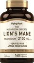 Piping Rock Lions Mane Mushroom Supplement 2100mg 