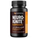 NeuroIGNITE Brain Doplnky pre pamäť a zaostrenie - 30 Gróf - Nootropics Brain Suplement with Bacopa, Ginkgo Biloba, St. John's World, Fosfatidylserine - non-GMO kapsule, 1-Mesačné dodávky