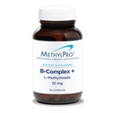 MetylPro B- Complex + L-metylfolát 10 mg - Metylovaný vitamín B komplex pre ženy a mužov, podpora bunkovej energie s folátom, niacínom a biotínom, doplnok VIT B - 30 vegánskych kapsúl