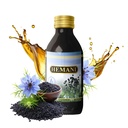 Hemani Black Seed Oil 60ml - Pure Premium Cold-Pressed Nigella Sativa Black Cumin olej pre tráviace zdravie, Immune System Support. Prírodný zdroj tymochinónu