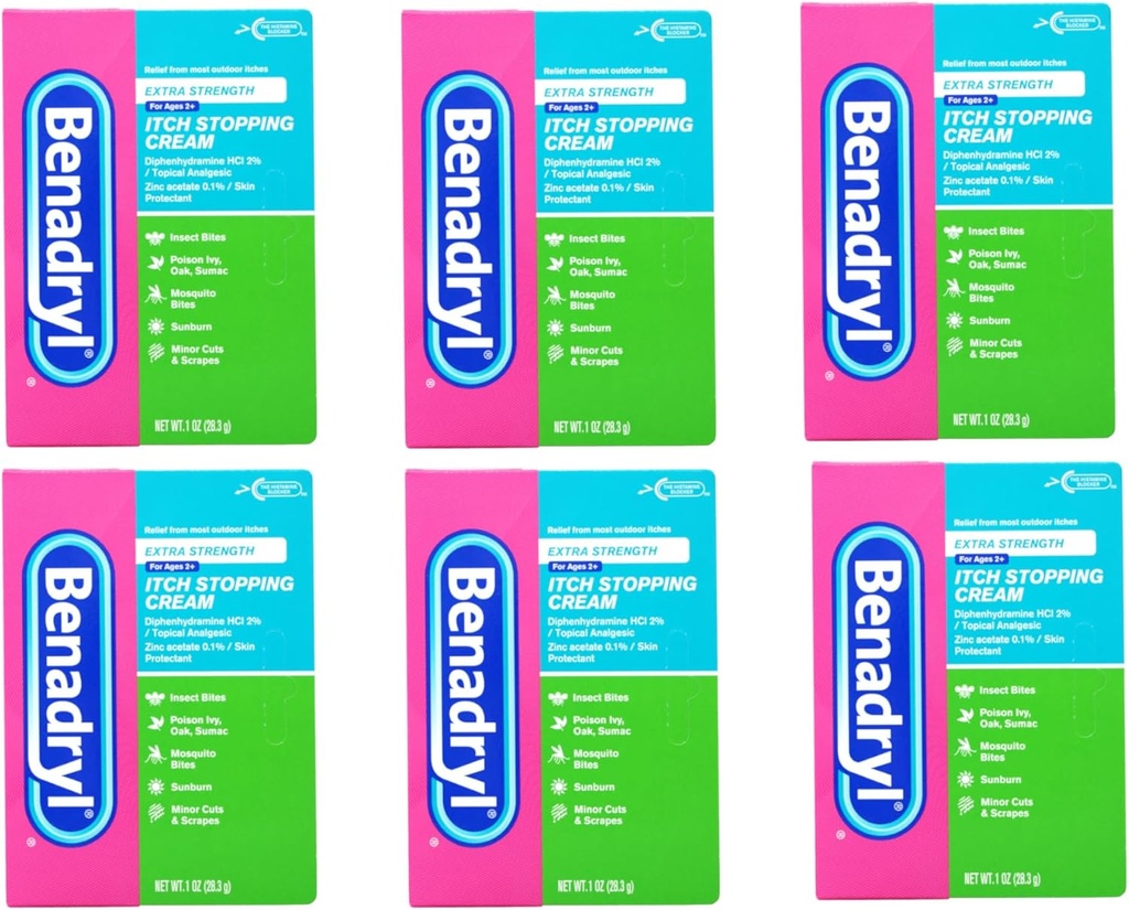 Benadryl svrbenie zastavenie krém extra sila 1 oz (Pack of 6)