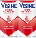 Visine Red Eye Comfort Redness Relief Eye Drops to help Relieve Red Eyes Vzhľadom k malému očné podráždenie Rýchle, Tetrahydrozolín HCl, 0,5 fl. oz (Pack of 2)