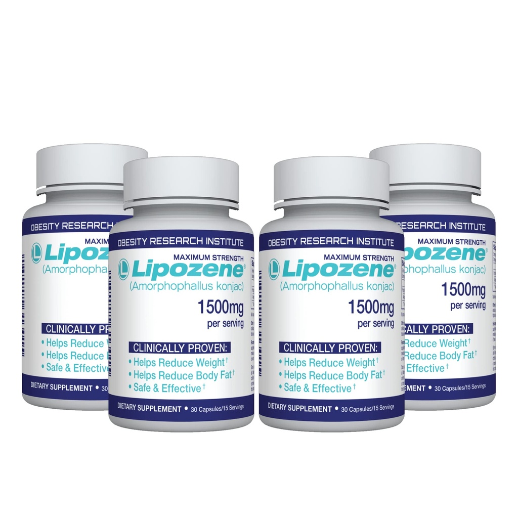 Lipozene Diet pilulky - Chudnutie doplnok - 4 fľaše 30 kapsúl Každý, celkom 120 kapsúl!