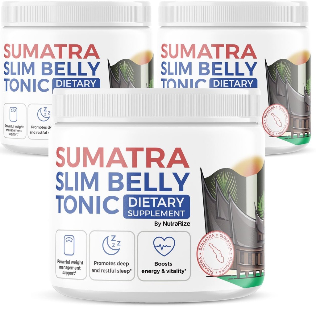 NutraRize (Pack of 3 Sumatra Slim Belly Tonic Powder - Dietary Supplement, All-Natural maximum Strength Powder, Reviews