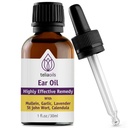 Teliaoils Natural Ear Drops Esenciálny olej s cesnakom a Mullein - Bylinný Ear Oil Remedy pre jednoduché odstránenie Earwax, nepohodlie & Ringing Relief - Prírodné upokojujúce, hlboké čistiace vlastnosti - 1 oz.