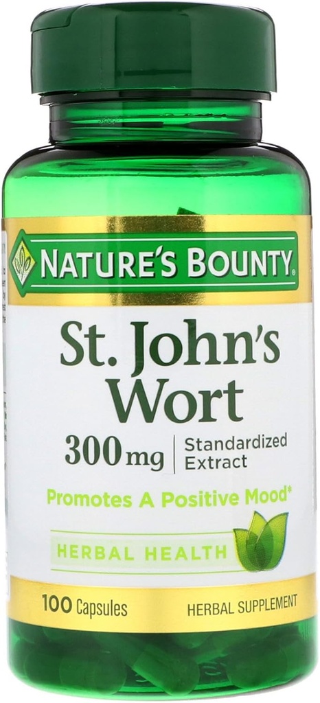 Nature's Bounty St. John's Wort, 300 mg, 100 kapsúl