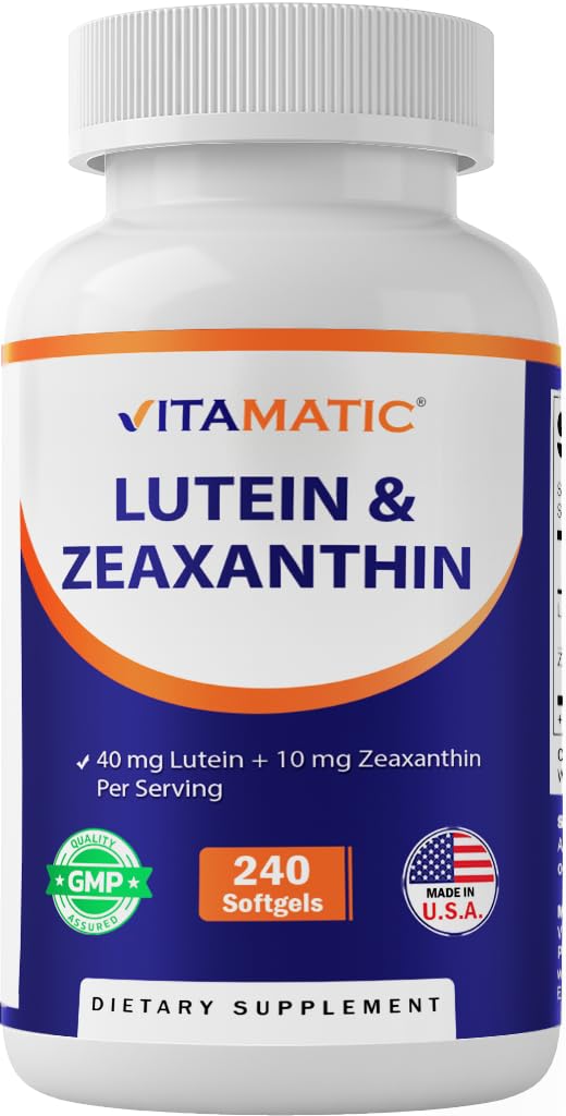 Vitamatic Lutein 40mg s Zeaxantin 10mg, Eye Support Supplement, 240 Softgels