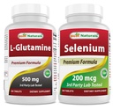 Najlepšie prírodné L-Glutamine 500 mg & Selenium 200 mcg