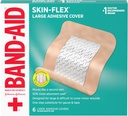 Band-Aid Brand Lepšia adhezíva Flexibilné kryty rany pre prvú pomoc starostlivosť o rany malých rezov, šrapne a popáleniny, s pohodlným pocitom, pohybujúce sa ako druhá koža, Sterilný, veľký, 6 ct