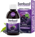 Sambucol Black Elderberry Sirup - Sambucus Elderberry Sirup pre dospelých Immune Support, Elderberry Liquid, Elderberry Extract, Gluten Free - 7,8 Fl Oz