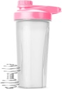 Pan Pen Shaker Fľaše - 28 oz, Ružové Protein Mixer Fľaša s Whisk guľou, Shaker Fľaše pre proteíny Shake
