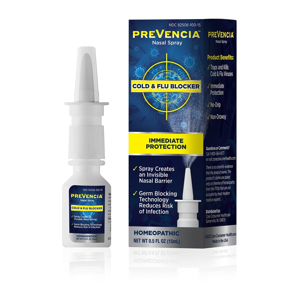 Ochrana proti chladu a chrípke Nosový sprej Homeopatický Studený a Flu Remedy Bezdrôtová Bezprostredná ochrana proti chrípke a studeným blokátorom, 0,5 Fl Oz (15ml)