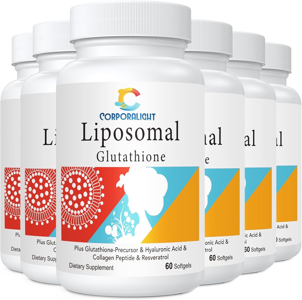 Lipozomálne glutatión Softgels, zvýšená absorpcia - Lipozomálna dodávka, aktívna forma L-glutatión, celulárna, imunitná funkcia a pečeň Detox, bohaté na antioxidant vzorec, bez lepidla, 360 Softgels