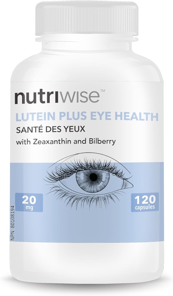 NutriWise Lutein Plus Antioxidant pre zdravie očí (Bilberry Zeaxantin Lutein)