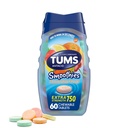 TUMS Smoothies Extra sila antacidum Žuvacie tablety na úľavu od pálenia záhy, rozmanité ovocie - 60 grófov (Stock of 1)