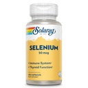 Solaray Selénium 50 μg, zdravý imunitný systém, funkcia štítnej žľazy a podpora antioxidantu, 100 kapsúl