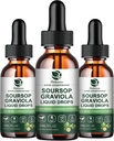 (3 balenia) Soursop Graviola Leaf Extract Liquid Drop Plus Pure Botanical Sea Moss for Cell Support & Regeneration, Imunity, Pečeň, Gut & Antioxidant - Soursop Bitters Liquid, 90 Day Supply, 1 Fl Oz