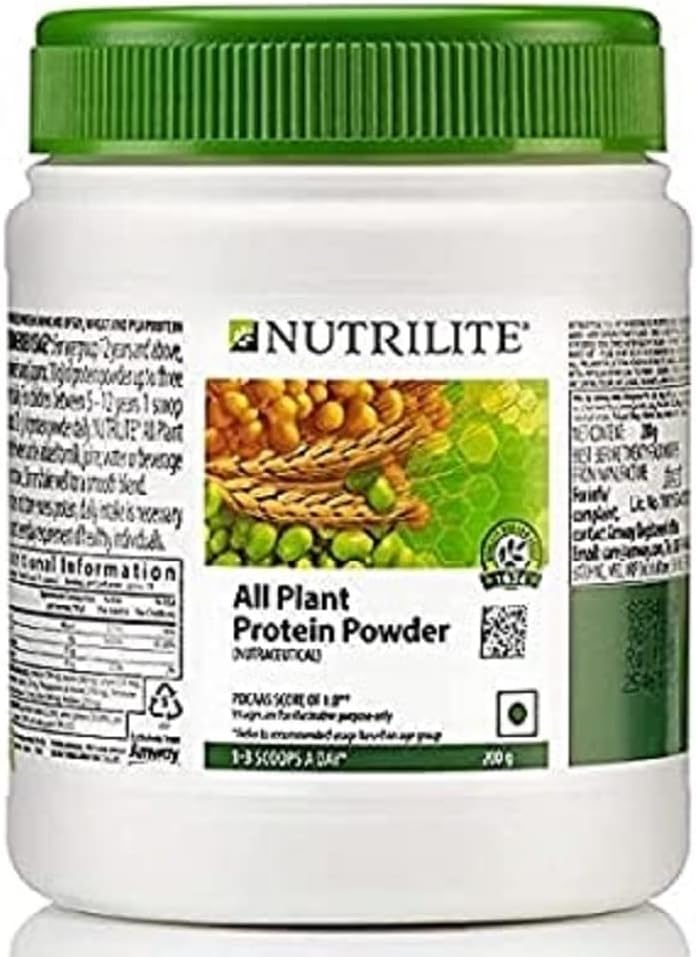 Amway Nutrilite All Plant Protein Powder - 200G And Stylish Hair/Head Band [Assured] - Combo