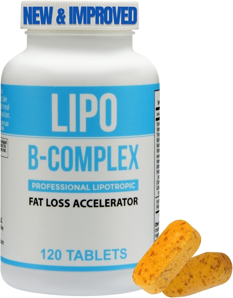 Lipo BC, Lipo B- Complex 120 Tablety - Vylepšené, rovnaké dôveryhodný Lipo BC Formulácia Minus Harsh Coating Ingredients - Čistejšie zložky pre optimálne výsledky. Legere Pharmaceuticals