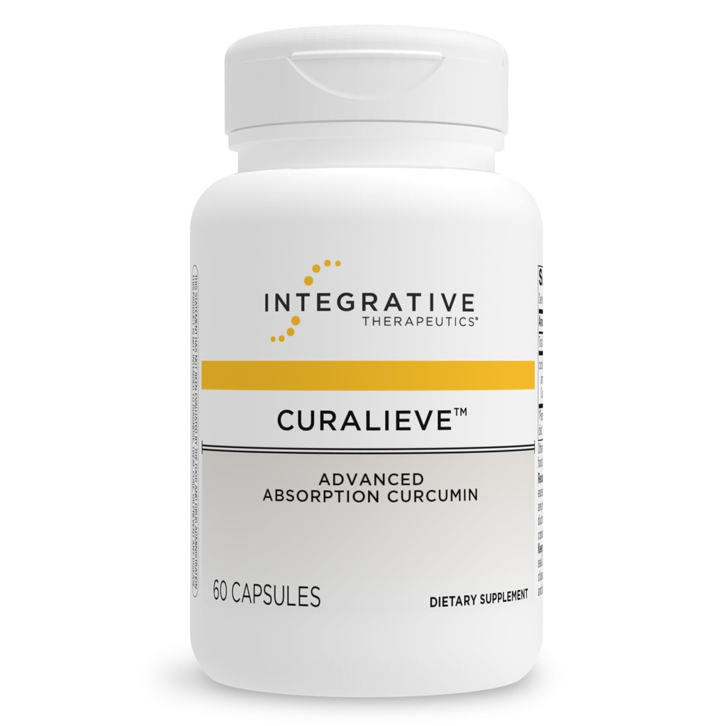 Integratívna terapia Curieve - Curcumin Formula pre Antioxidant Podpora* - Vysoká absorpcia Curcumin - Vegan, Gluten-Free & Dairy-Free - 60 Kapsule (30 Servisov)
