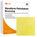 Carbou Medical Xeroform Petrolatum Dressing 2"x2," 25 Individuálne balenie, nepríbuzné štítky na pery, jemné jemné mesh Gauze Patch pre starostlivosť o rany, popáleniny, lacerácie, kožné remene a chirurgické rezy