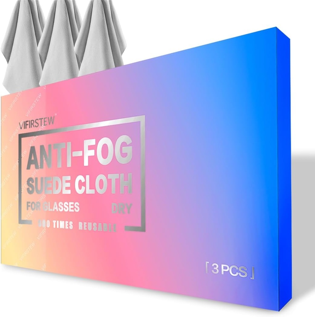 Suché anti hmla oblečenie, 3 balenie Antifogging oblečenie pre okuliare, obrazovka, goggles, opakovane použiteľné a prenosné čistenie oblečenie Lens Wipe pre obalené okuliare s maskami