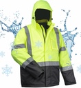 nástroj 100% nepremokavé bezpečnostné bundy pre mužov, Hi Vis Reflective Work Jackets, stavebné dažďové plášte pre studené počasie