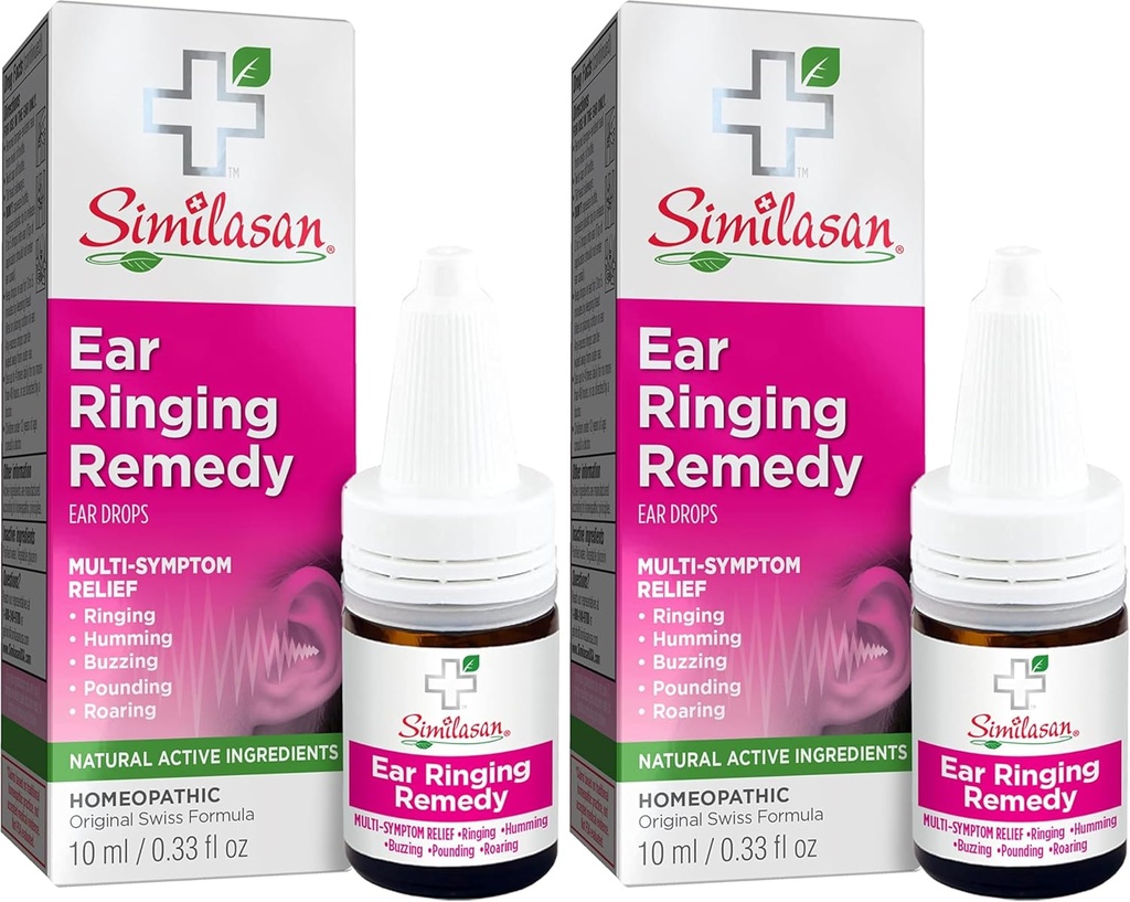 Similasan Ušný prsteň Remedy kvapky 0.33 Ounce, pre dočasné multi-príznak úľava od hluku v ušiach, zvonenie uší, puzdra uší, revúce uši, kolmenie uší, a ďalšie zvuky v ušiach