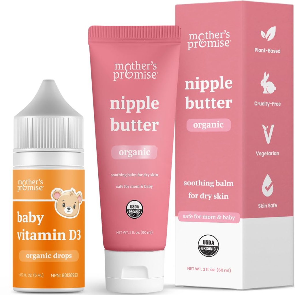 Sľuby matky Nipple Butter & Baby Vitamín D3 kvapky