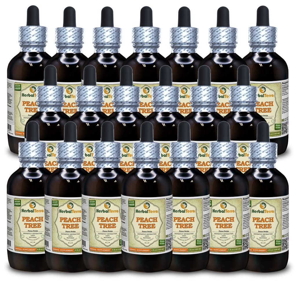 Broskyňový extrakt (Prunus Persica) Tinktúra, sušená kôra Tekutá extrakt (meno brada: bylinnáTerra, hrdo vyrobené v USA) 20x4 fl.oz (20x120 ml)