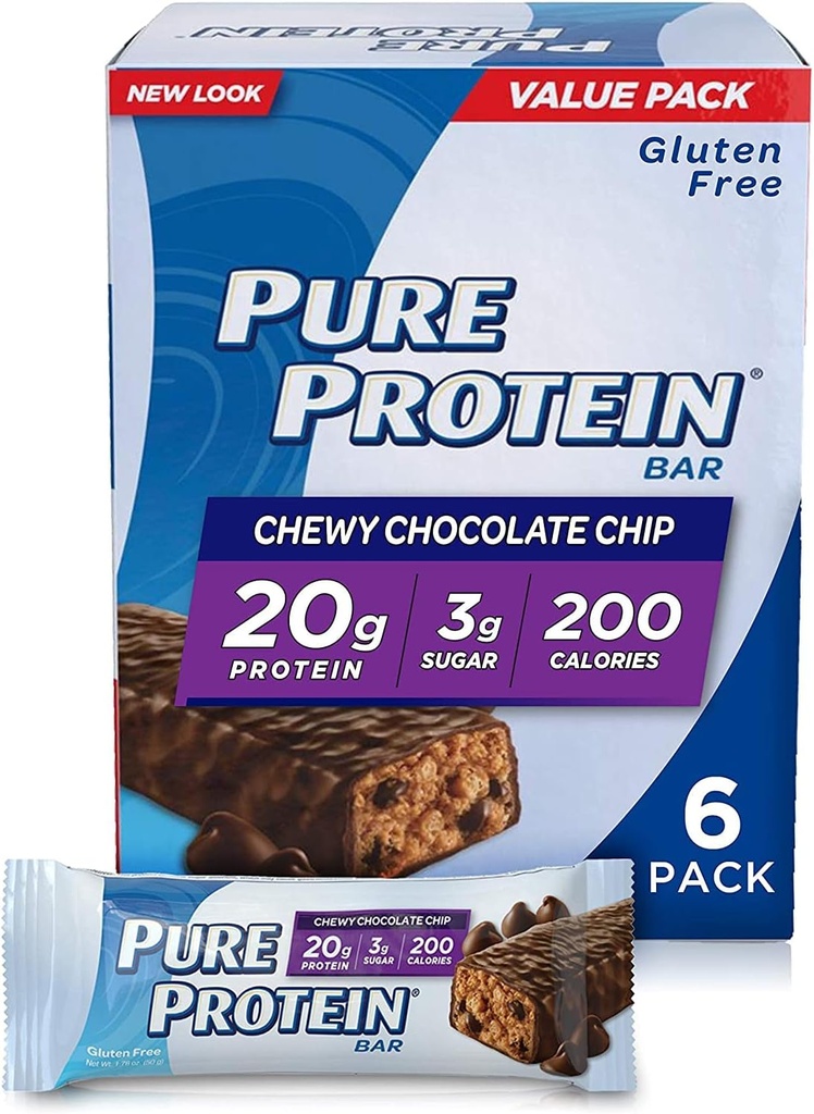 Pure Protein® Chewy Chocolate Chip, 50 g, 6 počet Multibalenie