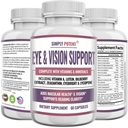 Luteín a zeaxantín Zdravie Doplnky pre dospelých, prírodné očné a vision Formula w/vitamín A, luteín, zeaxantín, čučoriedkový extrakt, oko a lykopén pre Retina a Lens 60 Caps