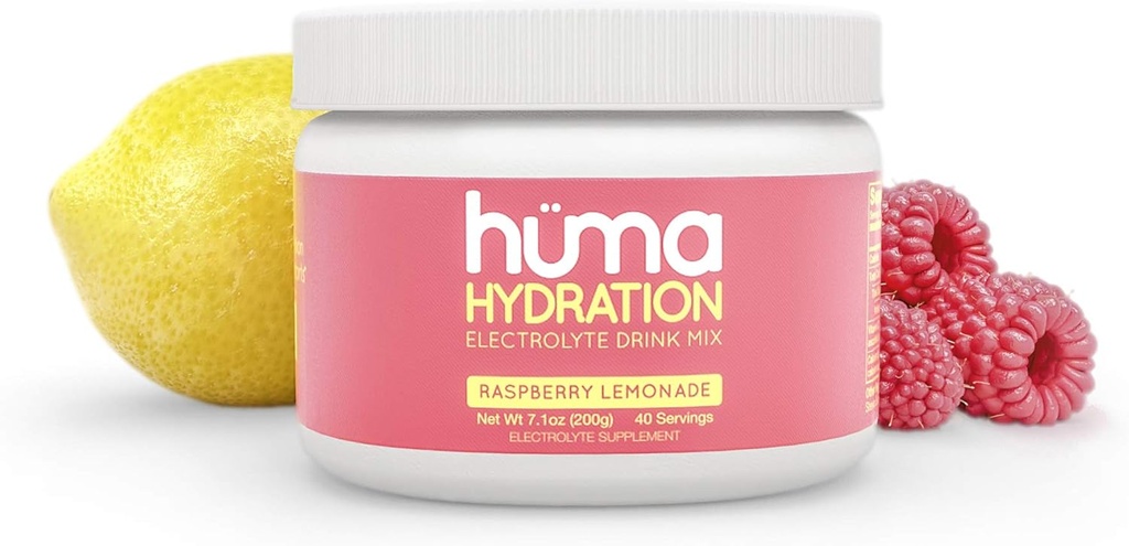 HUMA CHIA Hydratačný nápoj Mix, malinová citrónová limonáda 40 Slúžiace - nízko kalórií, vysokoenergetický prášok - 100% prírodné, 1g cukru, 10 kalov
