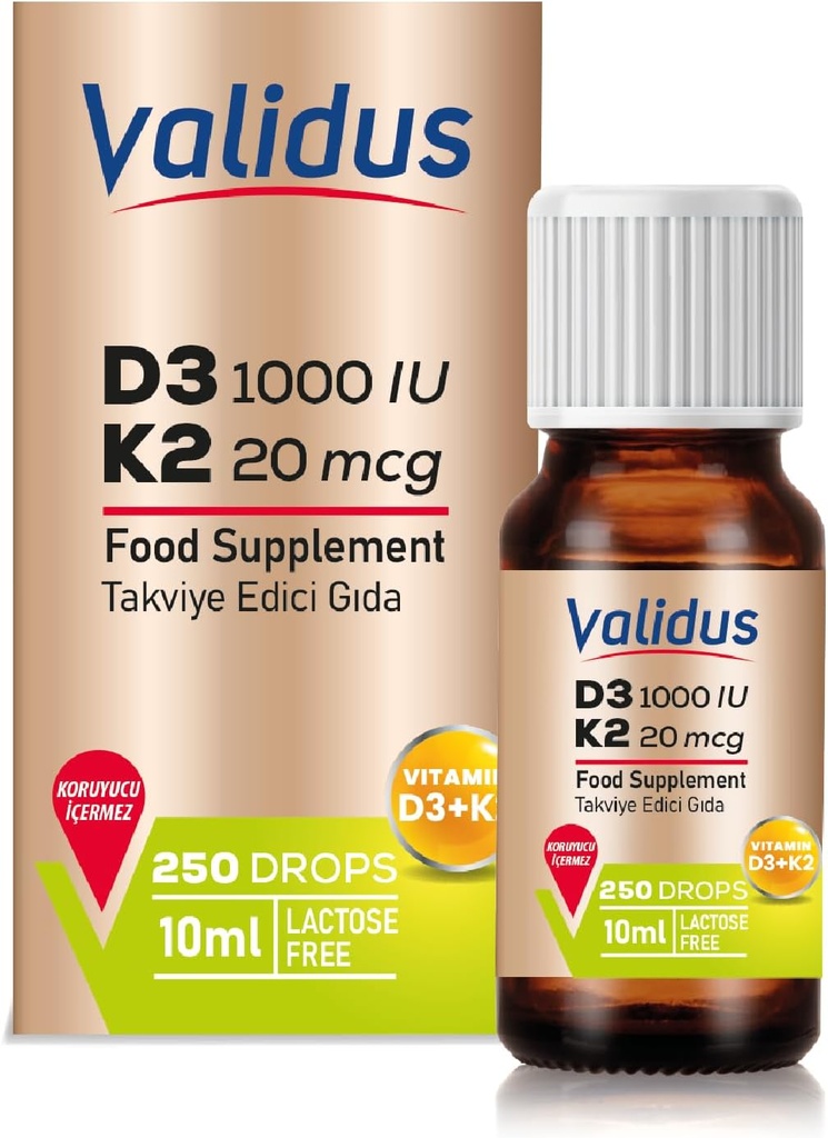 VALIDUS vitamín D3K2 kvapky 