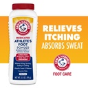 Púder nohy Arm & Hammer Athlete - Antimykotická liečba nôh s Pečenie Soda - Uľavuje svrbenie, pálenie a zápach - klinicky preukázaná formula - 3,5 oz 4 balenie (4)