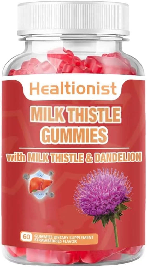 Mlieko Thitle Gummies pre čistenie pečene, detoxikácia a oprava mastného pečeňového vzorca Gummies, mlieko Thitle extrakt 