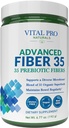 Vital Pro Naturals - Advanced Fiber 35 prášok doplnok pre diétnu podporu a príležitostné zápcha s 35 Prebiotické vlákna a 35 Organic Superfoods pre Bowel Pravidelnosť, 6.77 oz