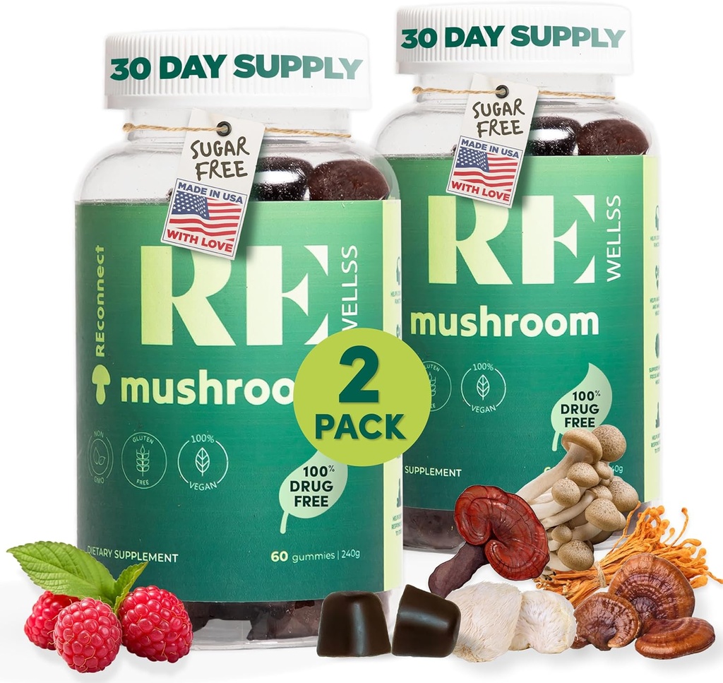 Magic Huba Gumies pre dospelých Aj Veg Low Carb Leva Mane Supplement I Mushroom Supplement 