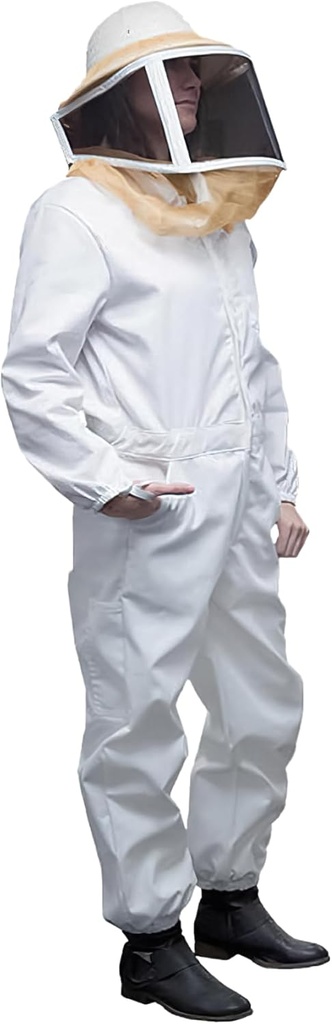 Mann Lake Deluxe Bee Suit, Beekeeping Gear with Zippered Square Veil, Trvanlivosť 50/50 Bavlna/Polyester Blend, Bee Protection Suit, Professional Beekeeping Suit pre dospelých, Veľký