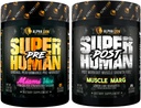 ALPHA LION Superhuman Pre Cvičenie Powder & Post Cvičenie zotavenie Bundle, Trvalá energia & Focus + Lean Muscle Rast, sila & objem (Miami Vice & Muscle Marg)