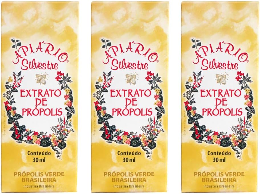 Oficiálny distribútor - 1 fľaša Apiario Silvestre Brazílska zelená včela Propolis Tekutá obilnina Alkoholický extrakt 30 ml