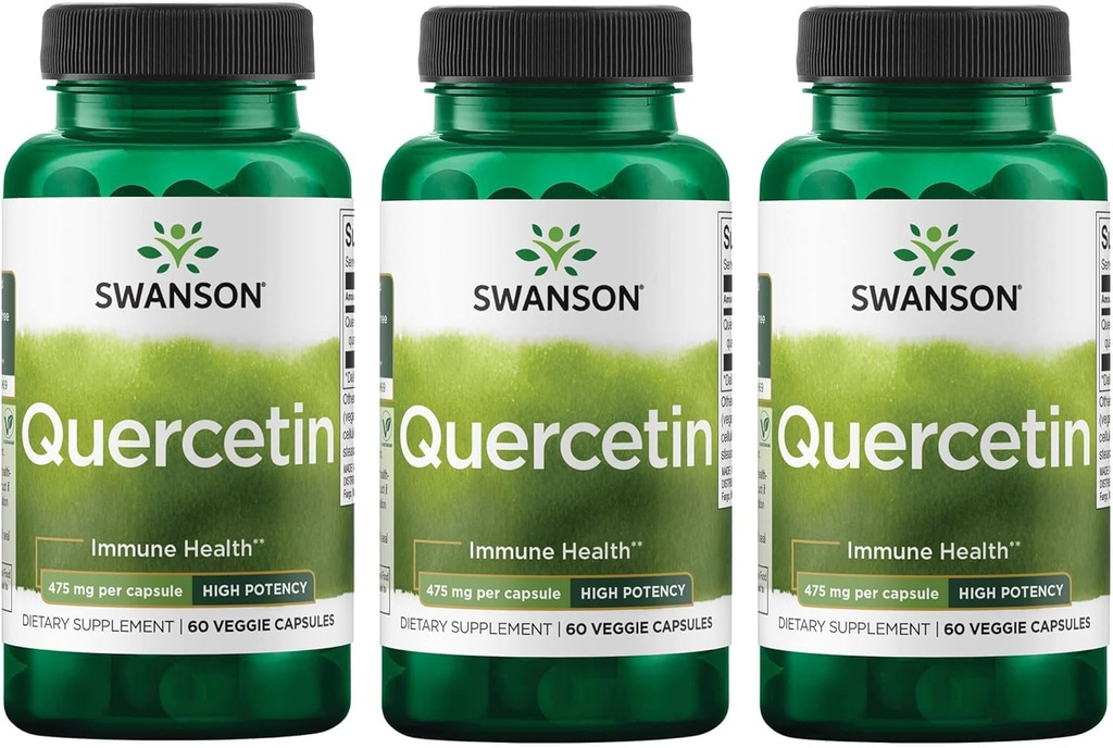 Swanson High Potency Quercetin - Antioxidant Defense - (60 Veggie Kapsule) 3 Balenie