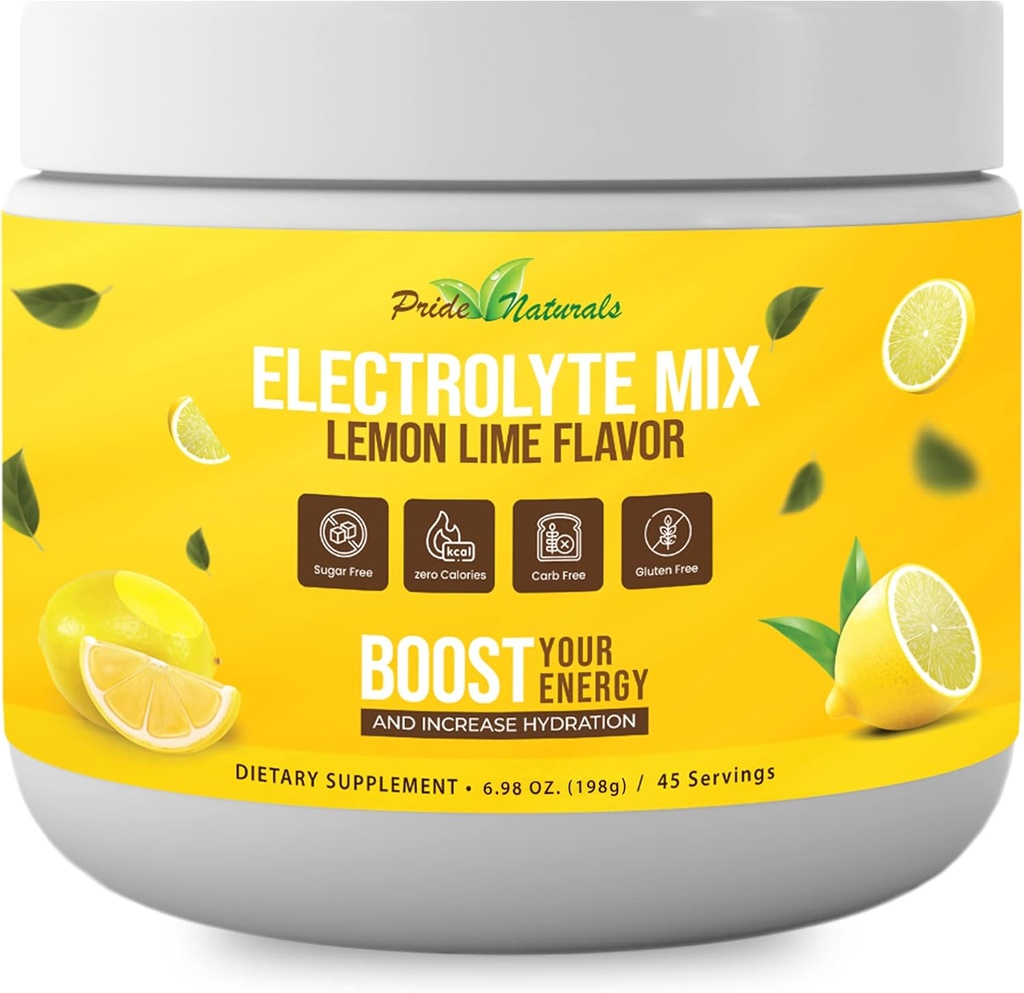 Powder Electrolyte - osviežujúce cvičenie zotavenie Elektrolyty, bez cukru, bez lepku a Vegan, Pure Keto & Paleo Hydratácia Nápoj, Immune Posilnenie vitamínov (198 Grams, citrónová vápno)