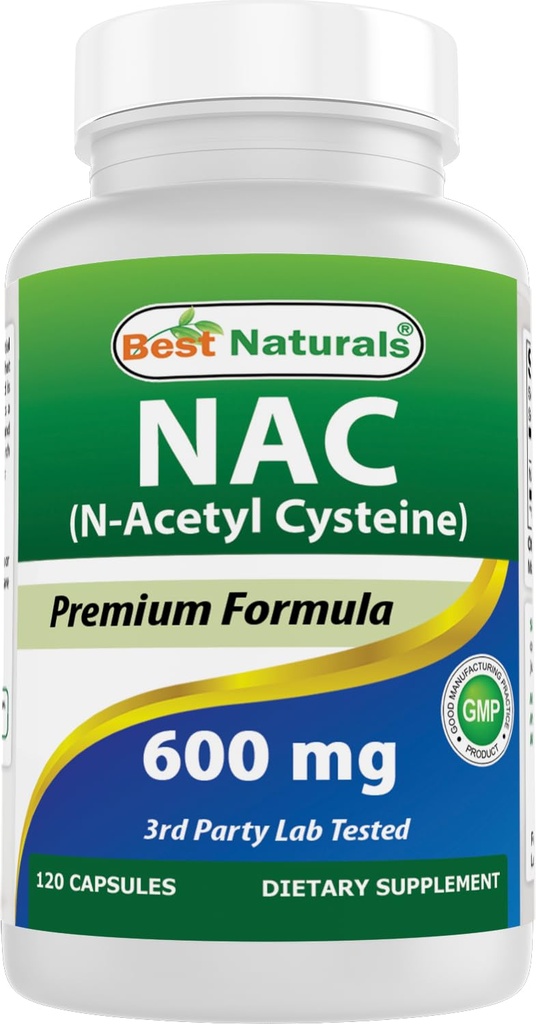 Najlepšie prírodné NAC - N Acetyl Cysteine 600 mg 120 Kapsule - n Acetyl cysteín - Výkonný antioxidant